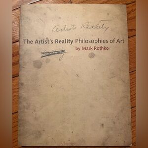 Paperback copy of The Artist’s Reality by Mark Rothko